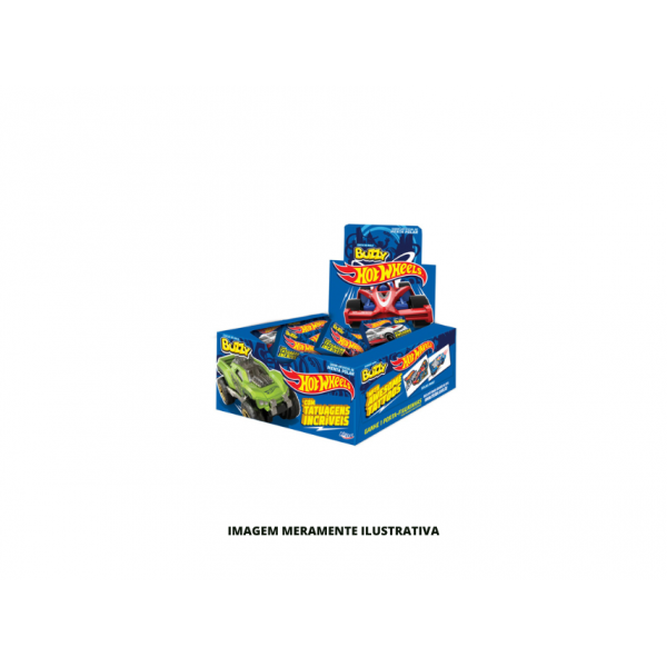 CHICLETE - RICLAN - 90UN BUZZY HOT WHEELS TATTOO MENTA